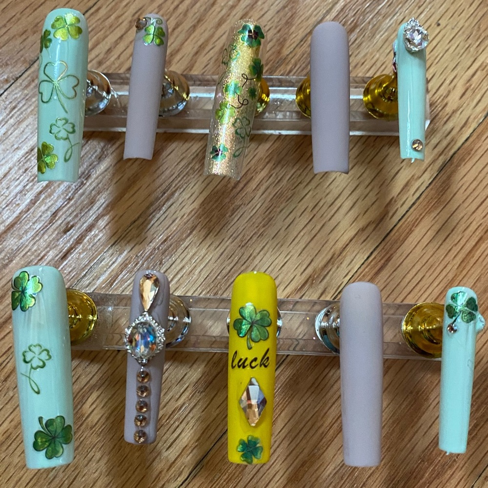 Shamrock ☘️Spring Time Xl Nails